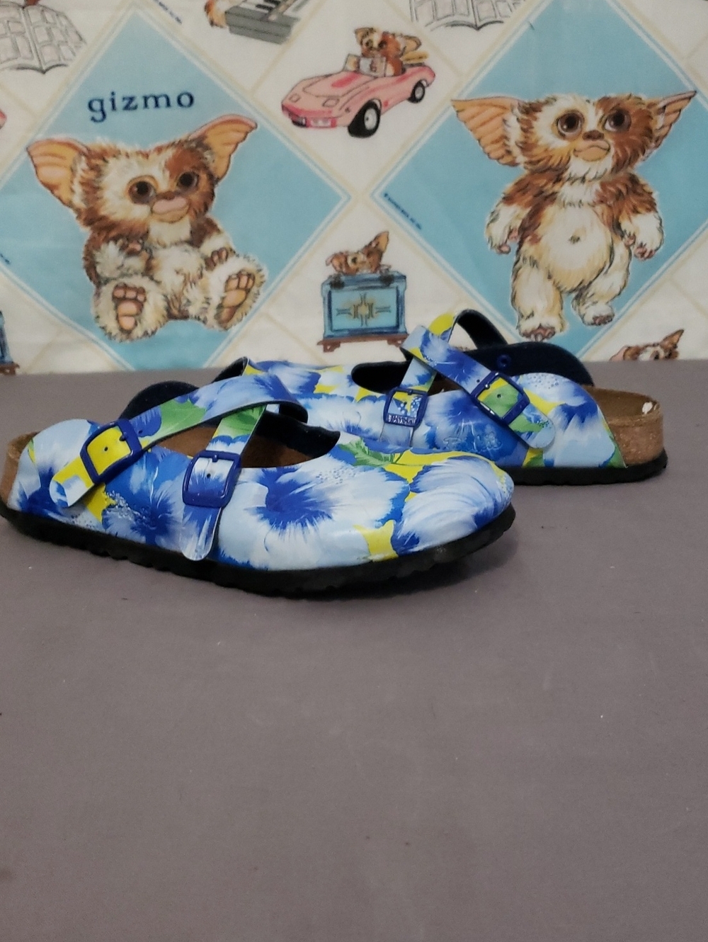 Birkenstock Birki's Floral Blue Sandals Size 6